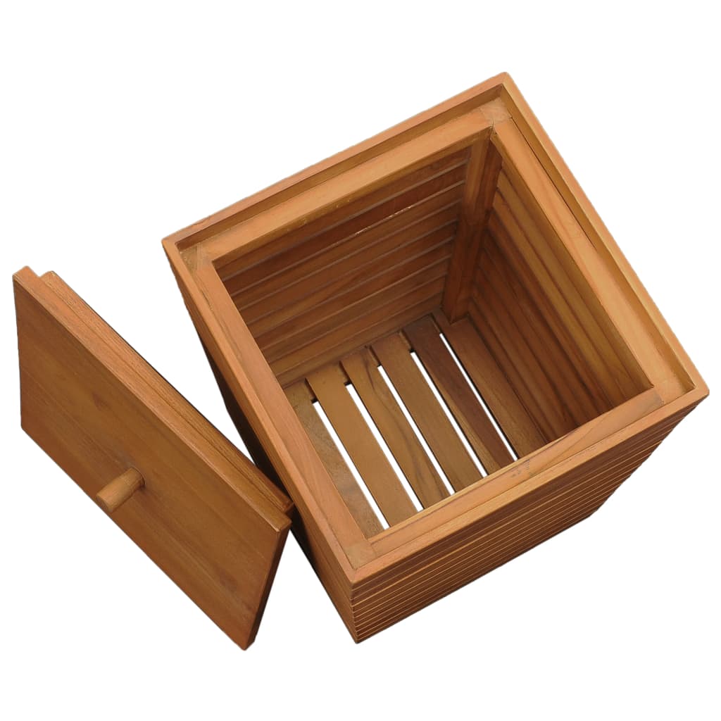 Solid Teak Wood Laundry Basket