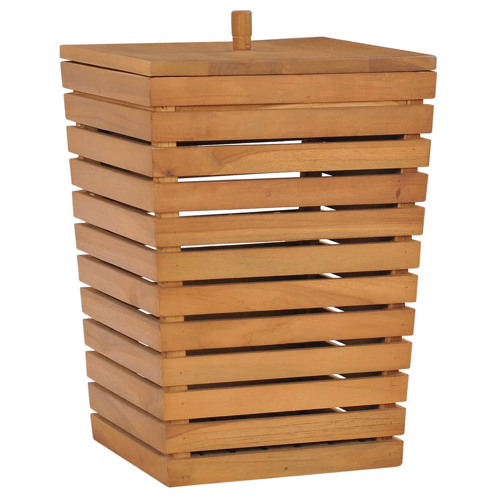 Solid Teak Wood Laundry Basket
