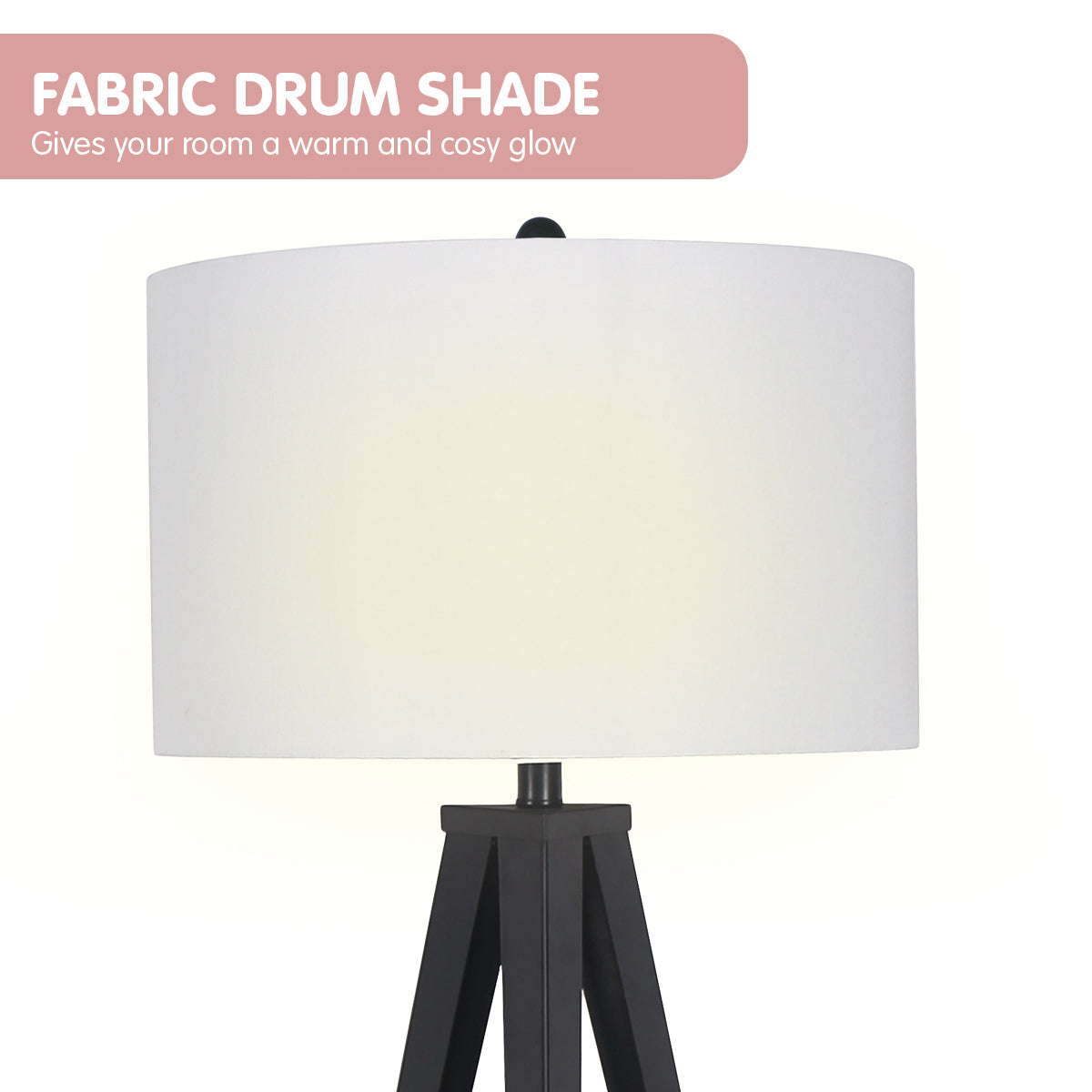 Minimalist Modern Tripod Floor Lamp - Black